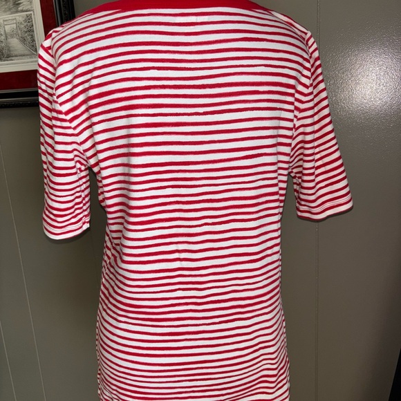 Kim Rogers Red and White Striped Top - Picture 2 of 10